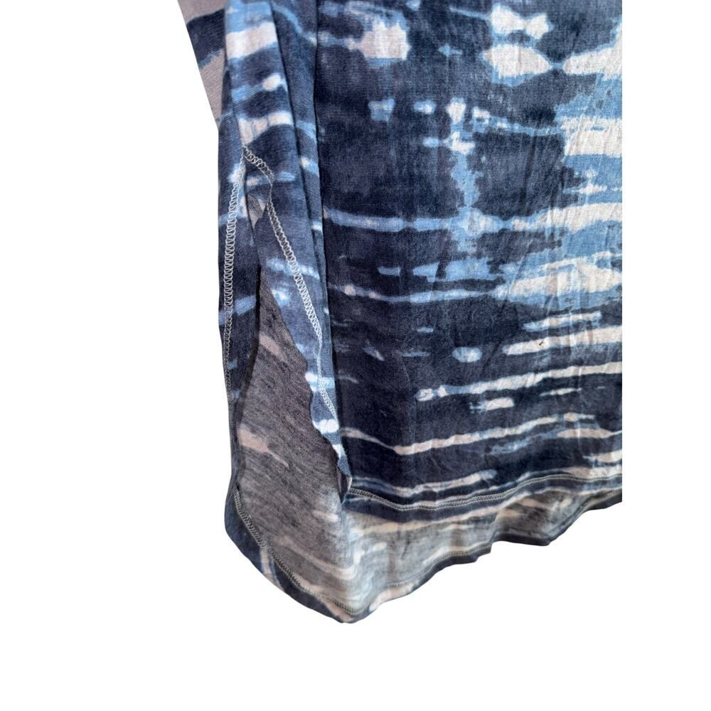 Rachel Roy Blue Striped Modal Scoop Neck Tee - Size Large - Picture 3 of 7